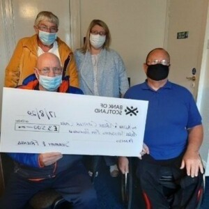 Shammy Cooper and friends held outdoor bingo and raffles during lockdown and raised the huge sum of £3,500 for our charity. Shammy Cooper